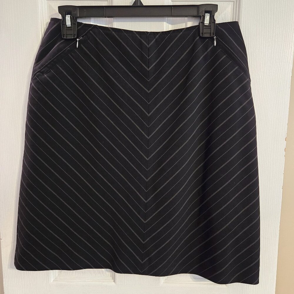 Black Pinstripe Skirt 6P
